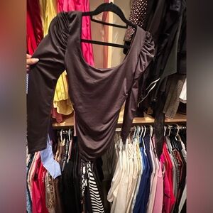 Black Ruched Back Dress